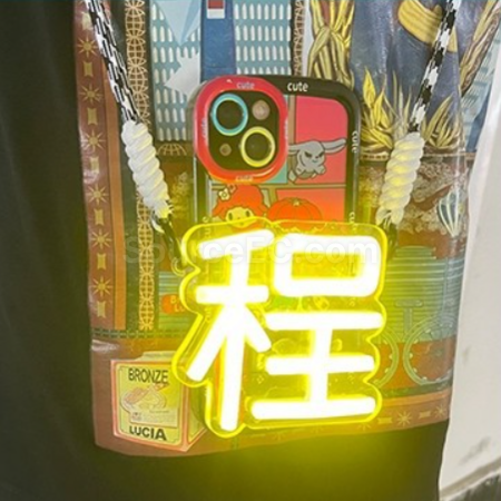 手机背夹背带LED应援灯牌