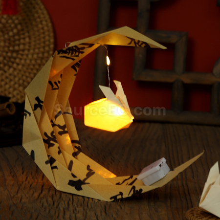 礼品订购中秋节月亮船DIY花灯广告