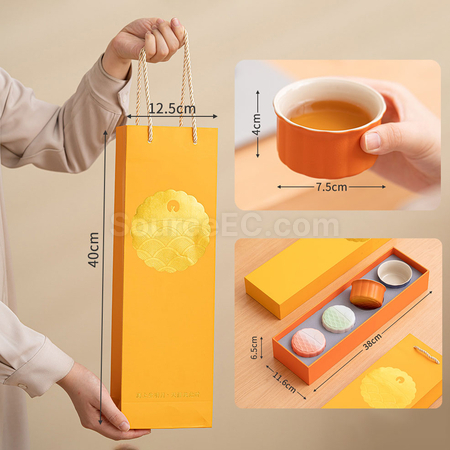 礼品订购月饼造型茶杯组广告