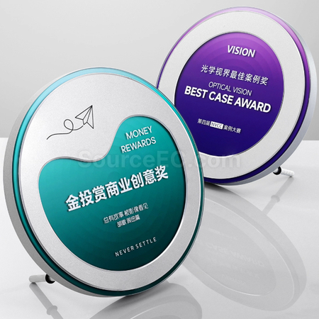 礼品订购金属奖座广告