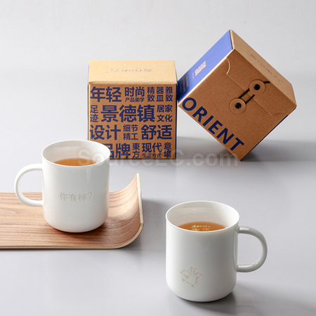 礼品订购透光陶瓷杯广告