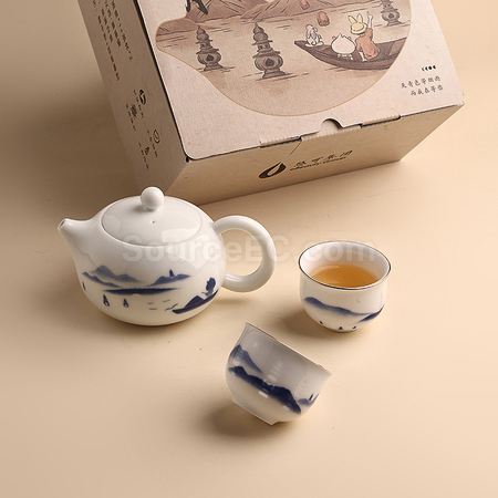 礼品订购陶瓷新中式办公杯广告