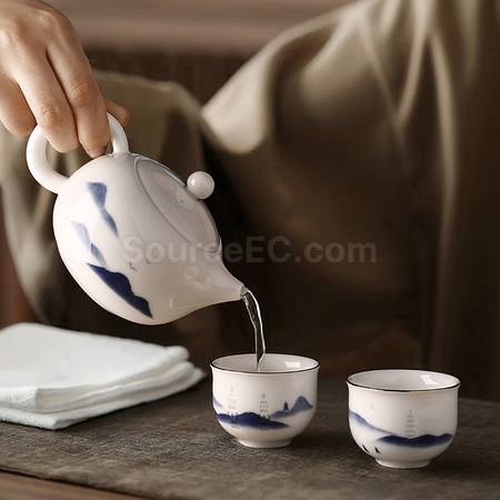 礼品订购陶瓷新中式办公杯广告