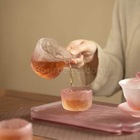 礼品订购日式琉璃紫磨砂茶具套装广告