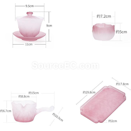 礼品订购日式琉璃紫磨砂茶具套装广告