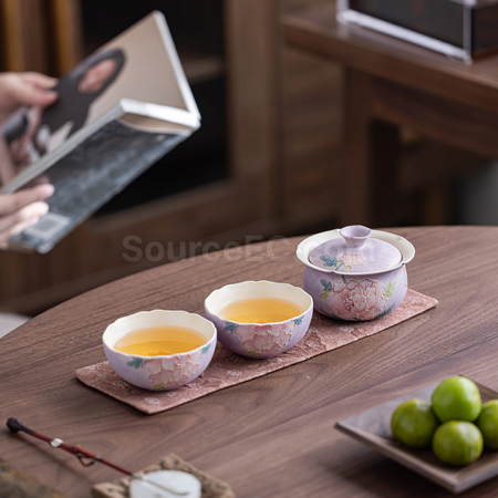 礼品订购陶瓷旅行茶具广告