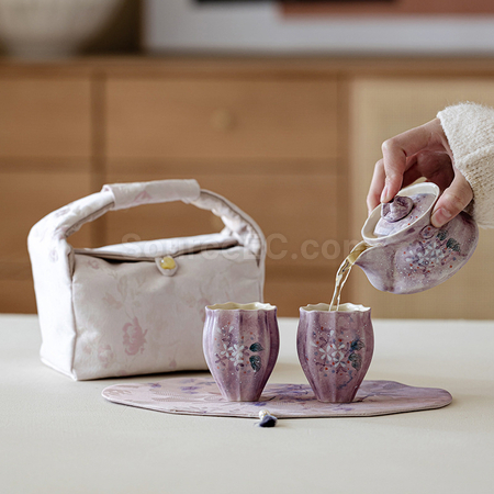 礼品订购陶瓷旅行茶具广告