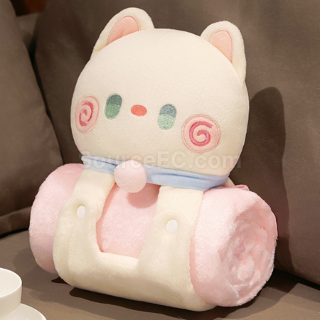 礼品订购卡通抱枕毯子两用二合一广告