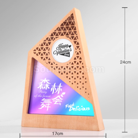 礼品订购实木水晶创意纪念奖座广告