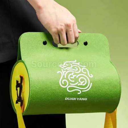 礼品订购圆筒手提毛毡包广告