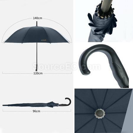 礼品订购弯手柄天堂雨伞直伞广告