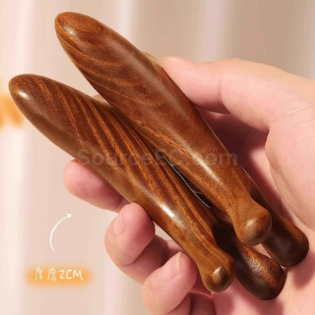 礼品订购多功能四合一檀木按摩梳广告
