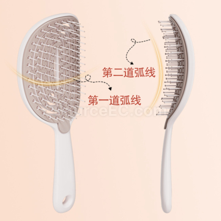 礼品订购蓬松按摩气垫自清洁缠发梳广告