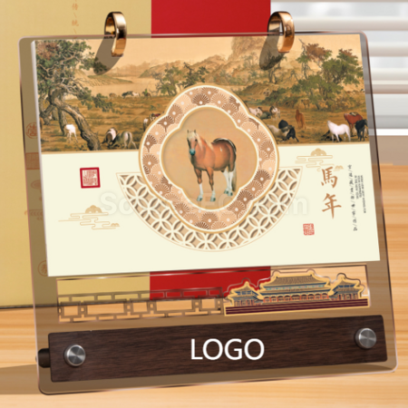 礼品订购亚克力桌面日历广告