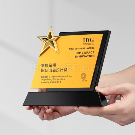 礼品订购创意金属水晶座广告