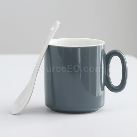 礼品订购数字手柄陶瓷杯广告