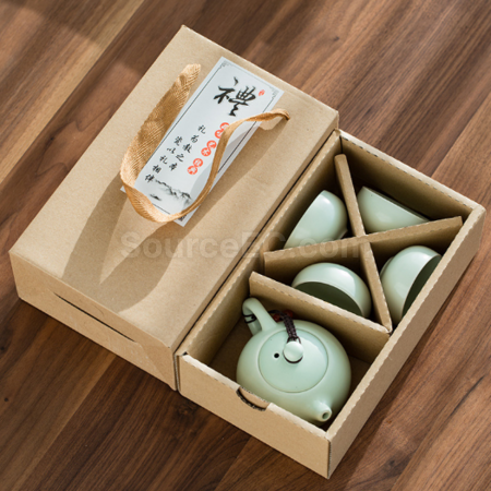 礼品订购便携旅行陶瓷茶具套装广告