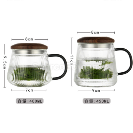 礼品订购玻璃茶水分离泡茶杯广告