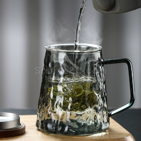 礼品订购玻璃茶水分离泡茶杯广告