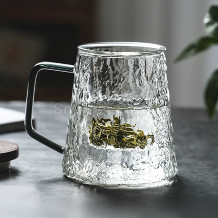 礼品订购玻璃茶水分离泡茶杯广告