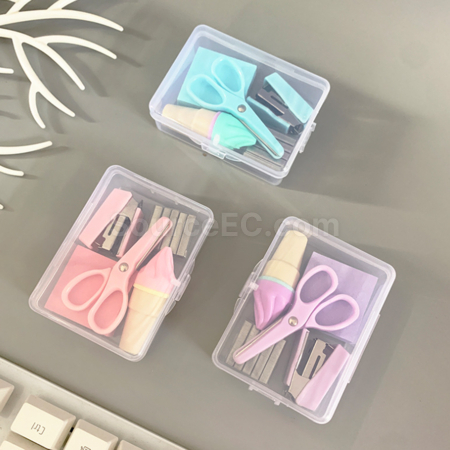 迷你马卡龙色文具套装