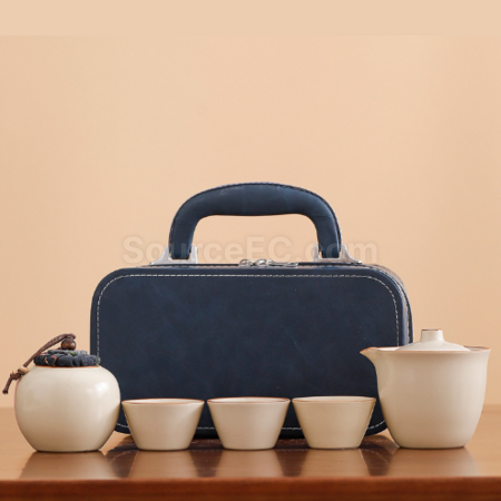 礼品订购汝窑旅行茶具套装广告