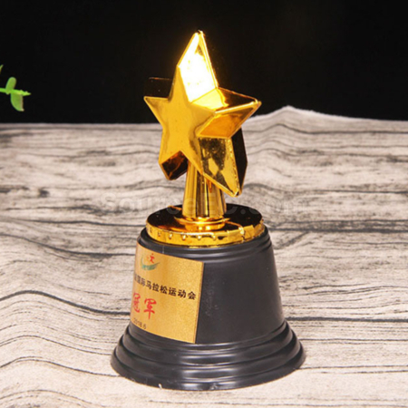 礼品订购塑料星星奖座广告