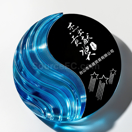 礼品订购琉璃水晶奖座广告
