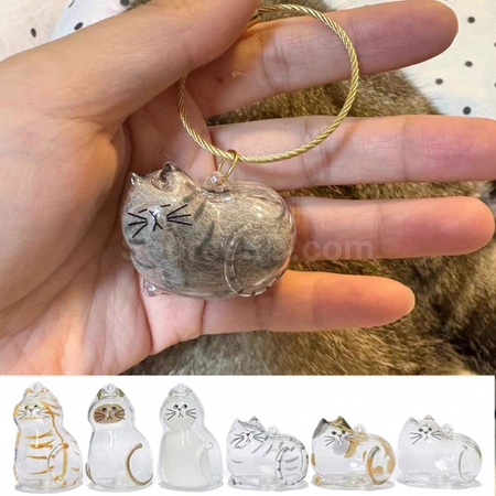 可爱小猫透明毛发收纳盒