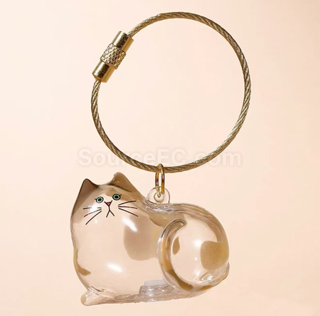 礼品订购可爱小猫透明毛发收纳盒广告