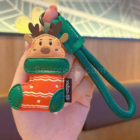 礼品订购圣诞钥匙扣挂件广告