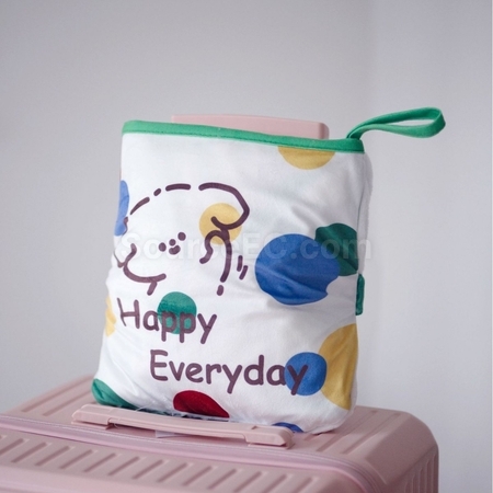 礼品订购数码印提手抱枕毯子广告