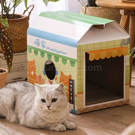 创意猫屋纸盒猫窝