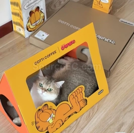 礼品订购创意猫屋纸盒猫窝广告