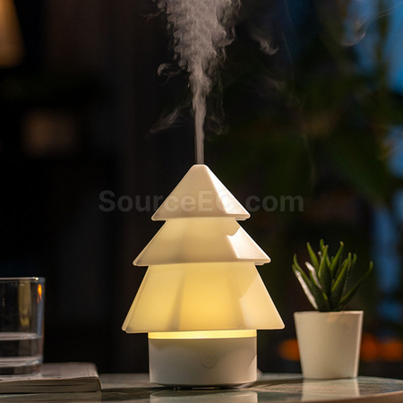 礼品订购圣诞树香薰加湿机广告