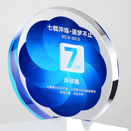 礼品订购水晶奖座广告