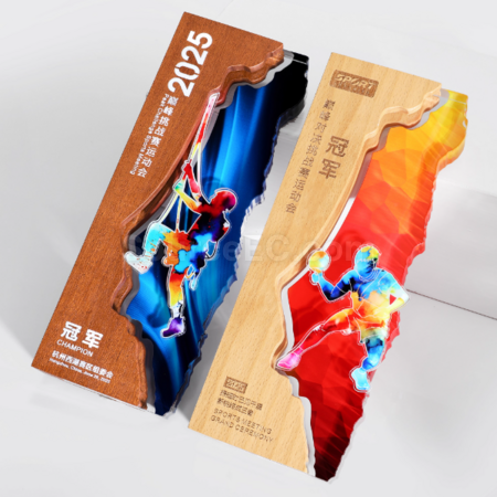 礼品订购高尔夫亚克力奖座广告
