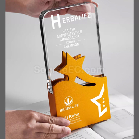 礼品订购水晶奖座广告