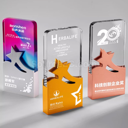 礼品订购水晶奖座广告