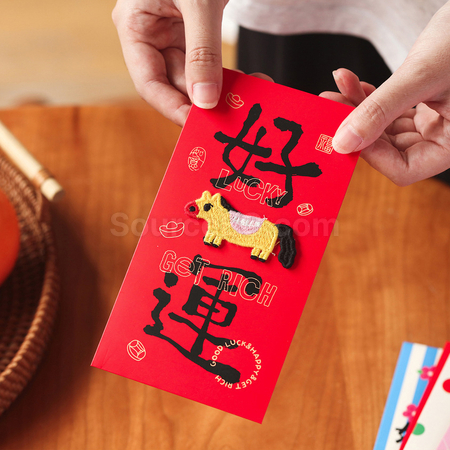 礼品订购马年刺绣红包广告