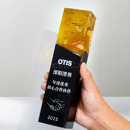 礼品订购琉璃水晶奖座广告