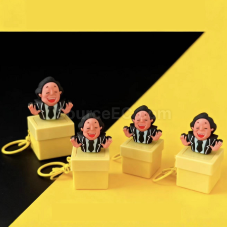 礼品订购发光语音减压按键钥匙扣广告