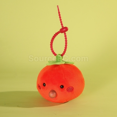 礼品订购毛绒捏捏乐吐泡泡水果解压挂件广告