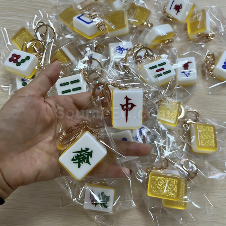 礼品订购麻将钥匙扣挂件可定制广告