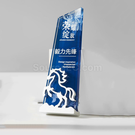 礼品订购水晶奖座广告