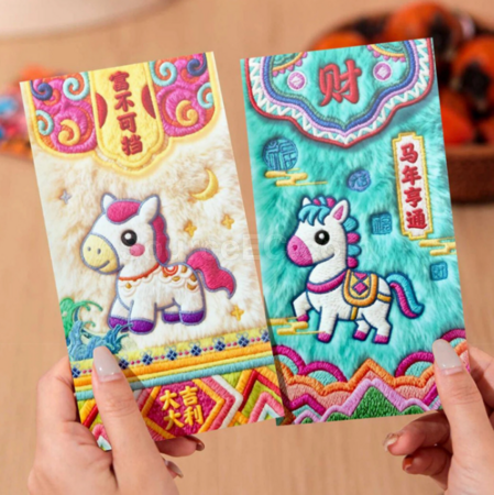 礼品订购5d毛绒红包袋广告