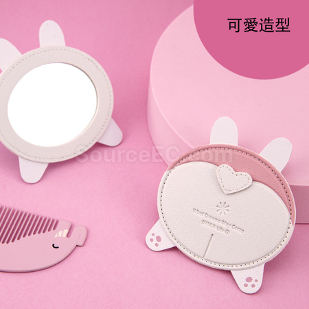 礼品订购可爱PU镜子广告