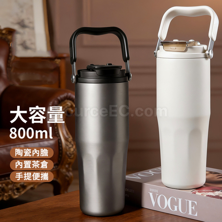 礼品订购不锈钢陶瓷保温杯广告