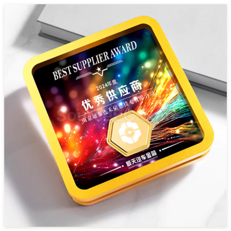 礼品订购方形金属水晶奖座广告