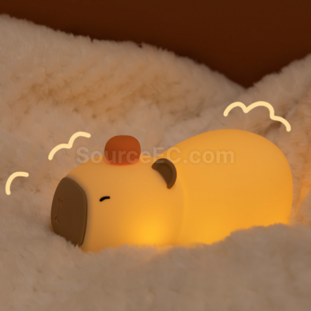 礼品订购趴趴卡皮巴拉拍拍小夜灯广告